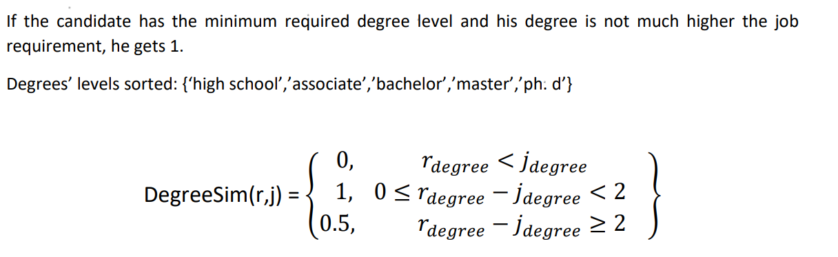 Education matching rule